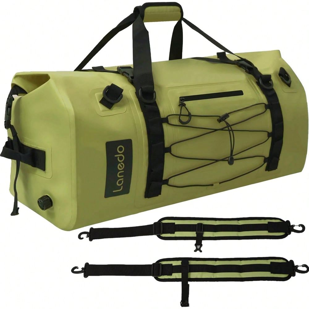 Fishing Kayak Paddle - กระเป๋ากันน้ำขนาดใหญ่แบบม้วนปิดปากกระเป๋า ทนทาน เหมาะสำหรับตกปลา พร้อมสายสะพายและหูจับที่แข็งแรง สำหรับพายเรือคายัคและแพดเดิลบอร์ด